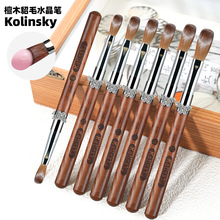 亚马逊品质檀木美甲水晶笔貂毛笔雕花笔延长甲水晶粉扑粉笔指甲刷