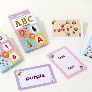 Source manufacturers direct supply bronzing 123 digital flash card children's educational toys ABC English literacy children's teaching aids