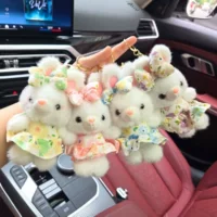 Милая цветочная юбка Кролик плюшевые подвески Кролик Кукла брелок сумка подвеска кукла ловит куклу