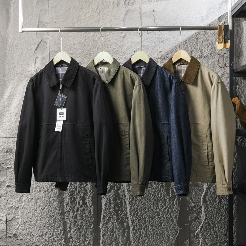 Barn Style Japanese 2025 Autumn and Winter Couple's All-Cotton Washed Retro High Street Trendy Detroit Jacket Men's Coat