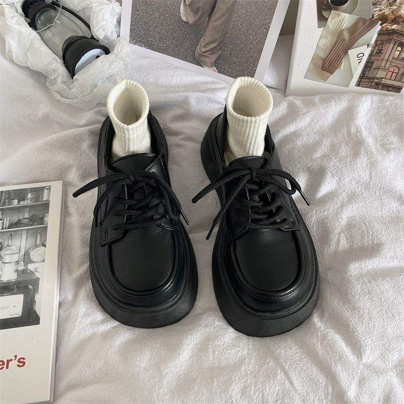 Black Leather Shoes for Women, British Style, 2025 Summer Model, Thick-Soled Mary Jane Shoes, Jk Shoes, Shoes to Match Skirts, Loafers Black Leather Shoes for Women, British Style, 2025 Summer Model, Thick-Soled Mary Jane Shoes, Jk Shoes, Shoes to Match Skirts, Loafers