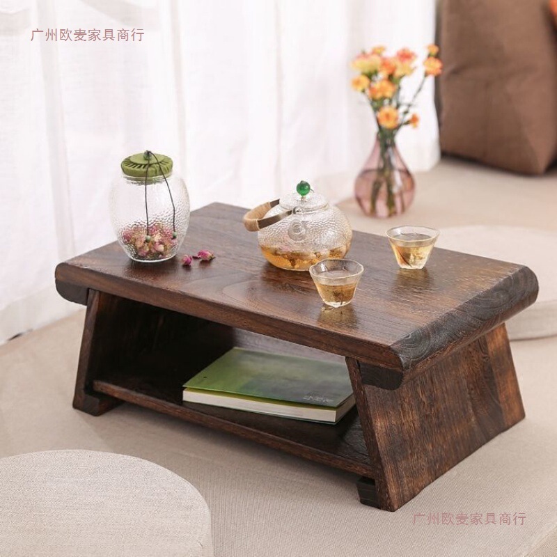 实木榻榻米飘窗小桌子茶台日式炕几阳台桌子茶几家用小茶桌折叠桌|undefined
