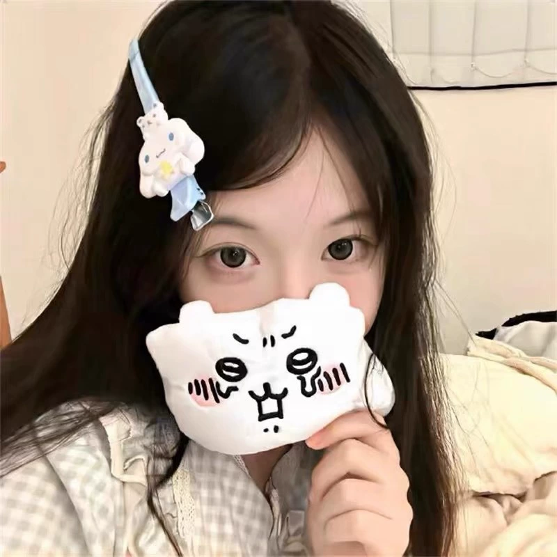 Заколка-резинка для волос (Hello Kitty) длинная барретта, милый резиновый акцент в виде мультперсонажа, подарок студенту 13×4×1 см