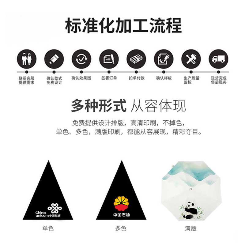 Paraguas con logotipo personalizado, regalos promocionales, paraguas publicitarios, paraguas plegables automáticos de diez varillas, paraguas de tres pliegues con revestimiento negro para protección solar, venta al por mayor.