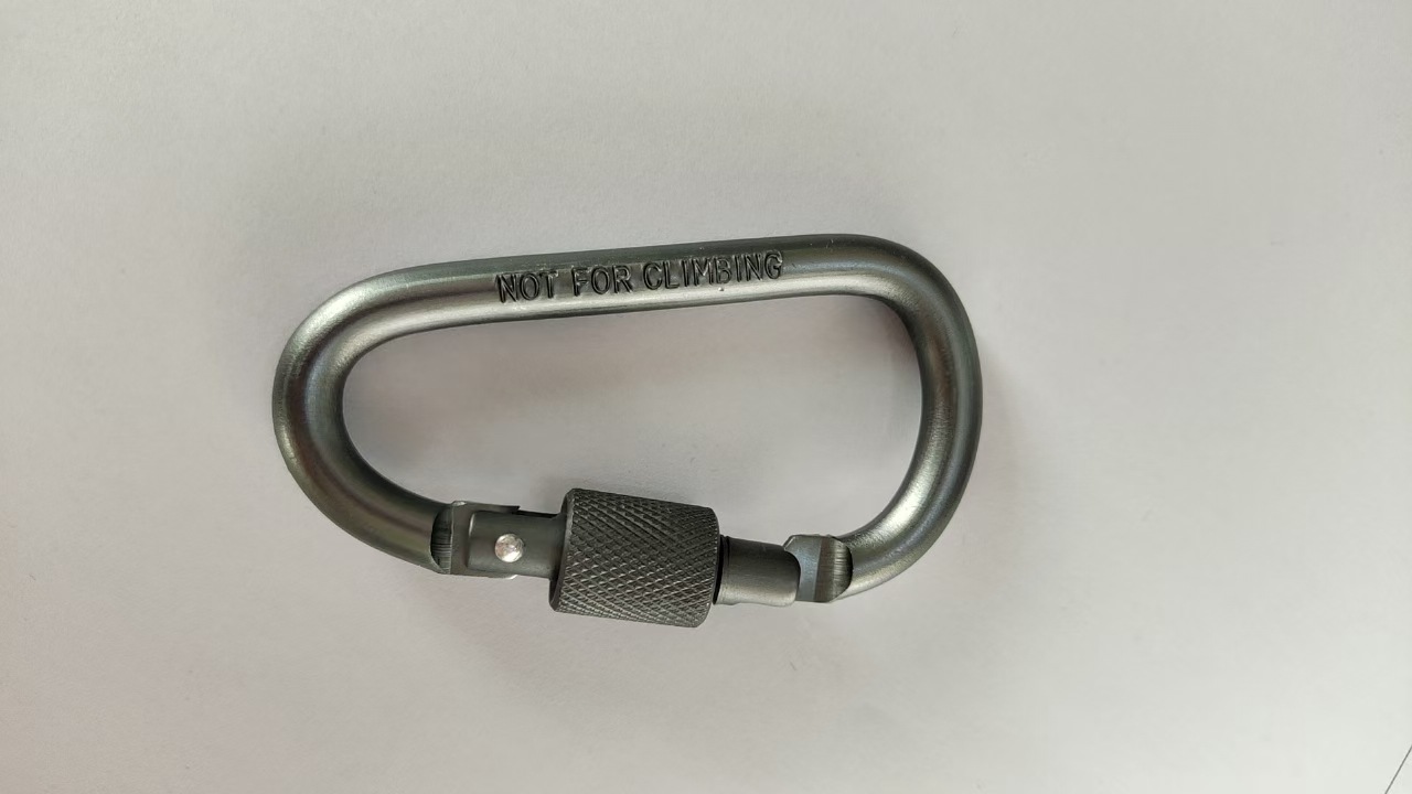 Botón de montaña en forma de D de alta calidad 8CM con bloqueo rápido botón de tuerca de colgar botón de aleación de aluminio botón de mochila