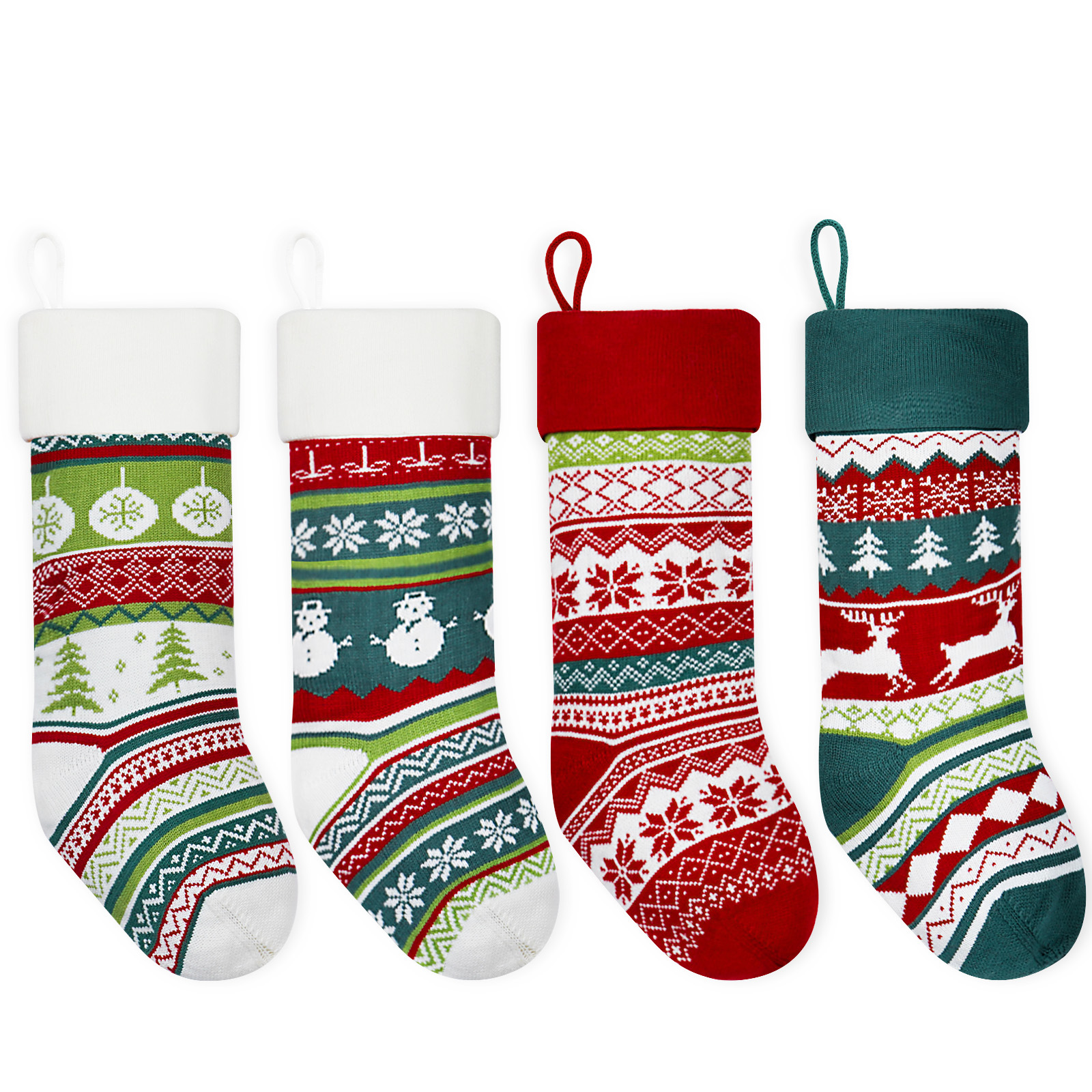 Transfronterizo nuevos calcetines de Navidad dulces de punto bolsa de lana bolsa de regalo escena diseño vacaciones Navidad calcetines decorativos