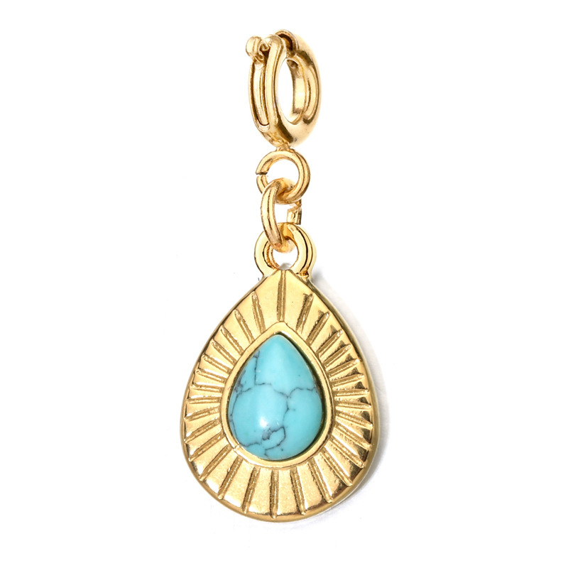 4g Weight Pendant Jewelry Making Type Natural Stone, Malachite, December Birthstone Turquoise Inlay Material 1 Piece Quantity Daily Occasion 304 Stainless Steel Material Water Droplets Pattern 2025 Spring and Summer Season Children Unisex Gender Plating Design Vintage Style, Classic Style Style Wholesale Jewelry Vintage Style Classic Style Water Droplets 304 Stainless Steel Natural Stone Malachite Turquoise Plating 4
