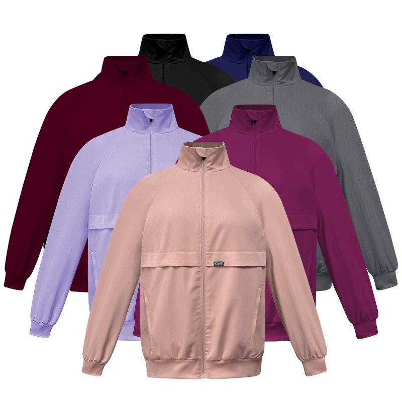 AliExpress щетка для стирки одежды хирургическое платье пальто утолщенная куртка с длинным рукавом стойка воротник карман медсестра рабочая одежда многоцветная