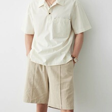特价清仓英伦棉麻短裤男休闲宽松春夏上班旅游度假百搭显瘦