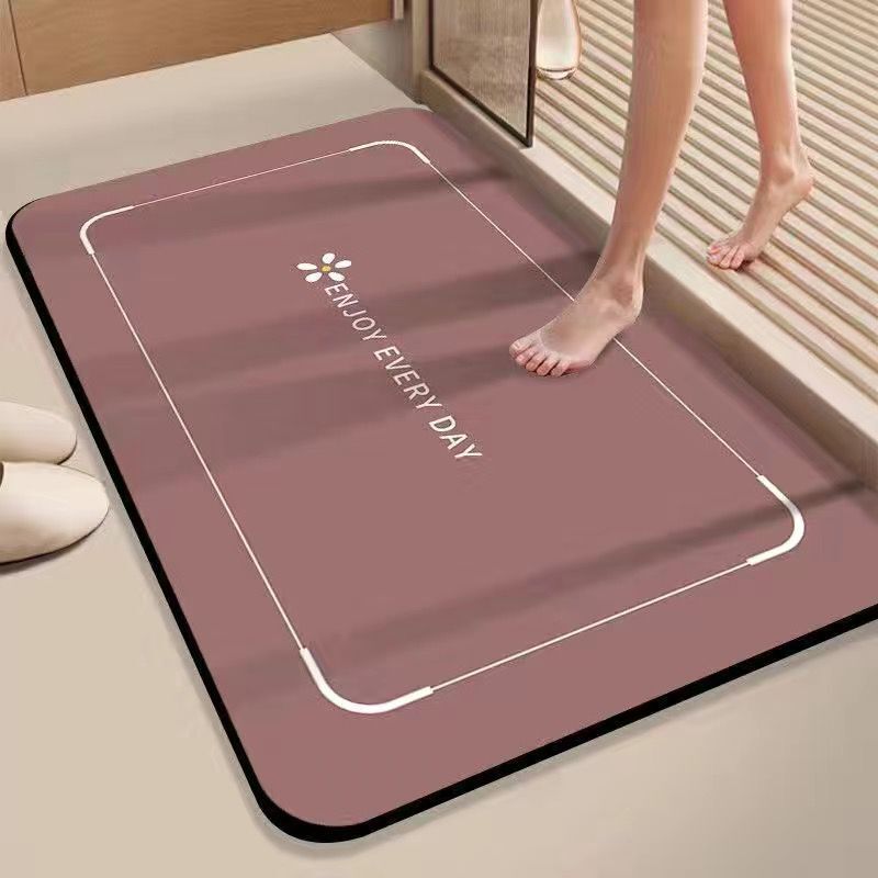 ソフト珪藻泥吸収マット浴室床マット浴室ドアノンスリップ速乾性フットマットドアマットトイレホームカーペット|undefined