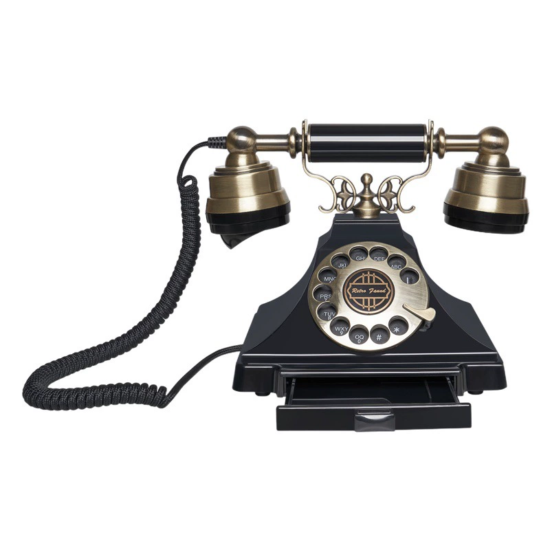 Винтажный записывающий телефон старинный поворотный стол телефон Отель Свадьба фиксированный стационарный телефон Фабрика оптовая трансграничная установка