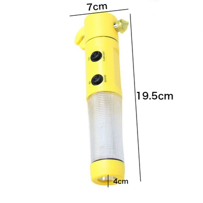 Car safety hammer, multifunctional emergency strong flash flashlight, car emergency escape fire hammer, window breaker (Qəza çəkici) - weak-magnetic-opp-bag