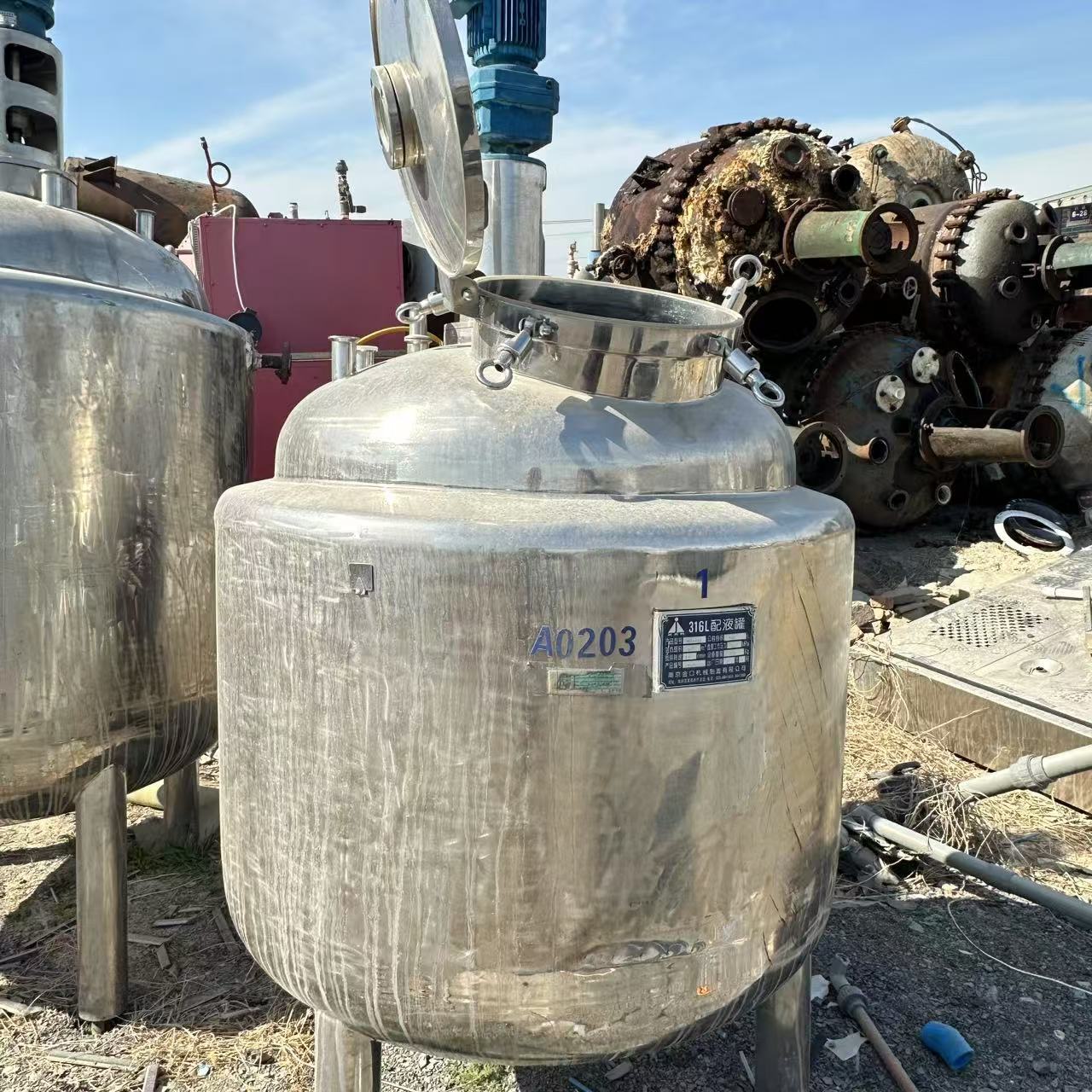 500L316材质不锈钢搅拌叶式缓冲配液罐 单层双层三层保温配液罐