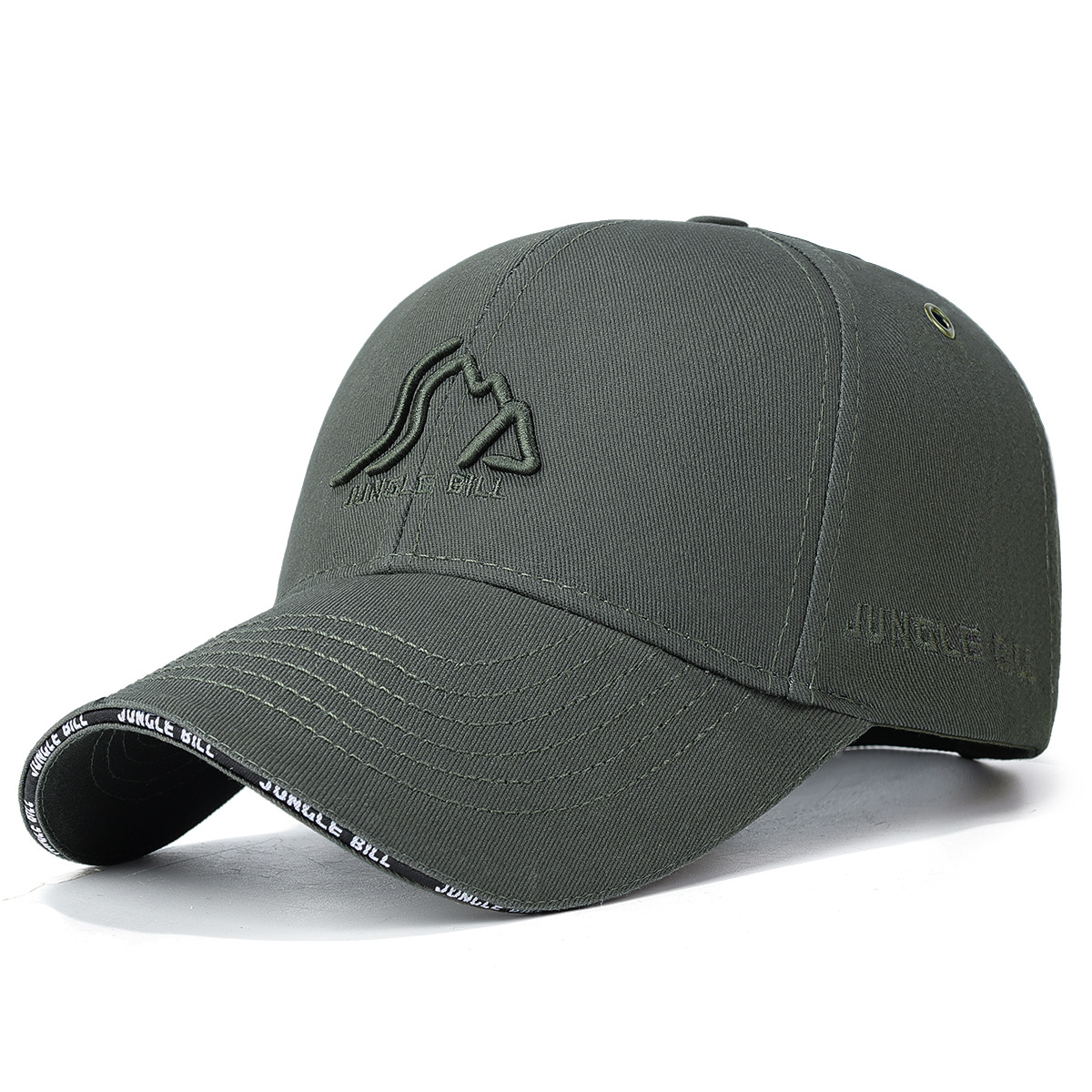 Jungle Bill High-quality Hard-top Embroidered Baseball For Men And Women, Six-panel Sandwich Cap With Copper Eyelets_voghion.com