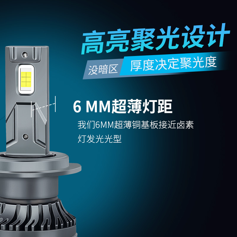 La venta al por mayor transfronteriza H11 H4 H7 coche llevó la unidad externa de la linterna 12V LED brillante estupendo modificó la linterna delantera