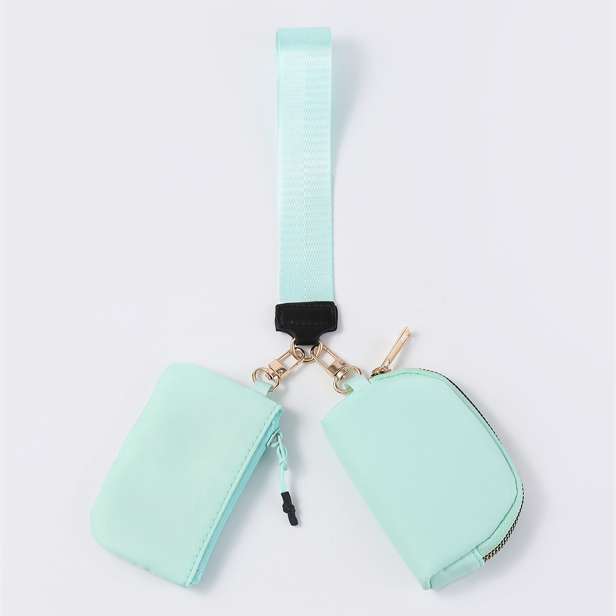 Bolso de muñeca transfronterizo LULU con el mismo estilo Mini bolso de color de moda portátil Estuche para llaves de almacenamiento impermeable de nailon