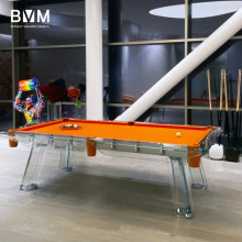 莱特BVM家用台球桌钢化玻璃水晶美式黑八亚克力家庭标准型桌球台