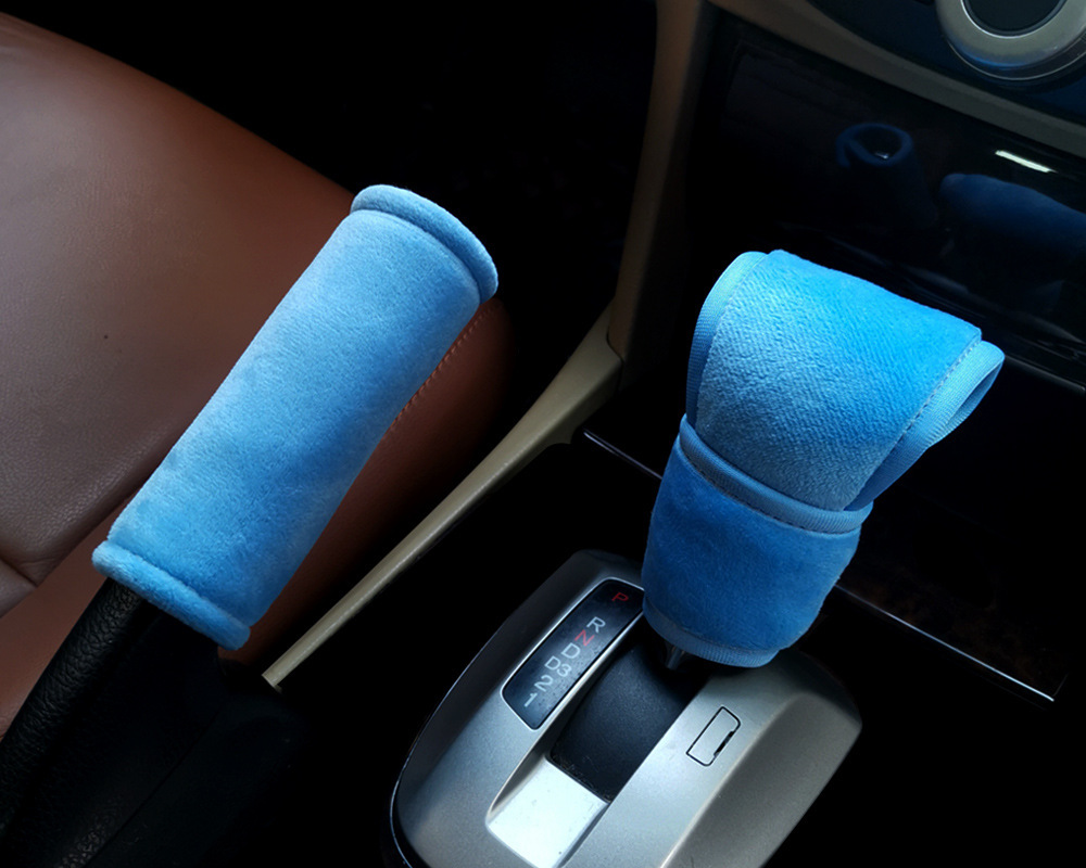 Car Gear Cover, Handbrake Cover, Roof Pull Glove Set, Soft Crystal Velvet, Universal for Cars