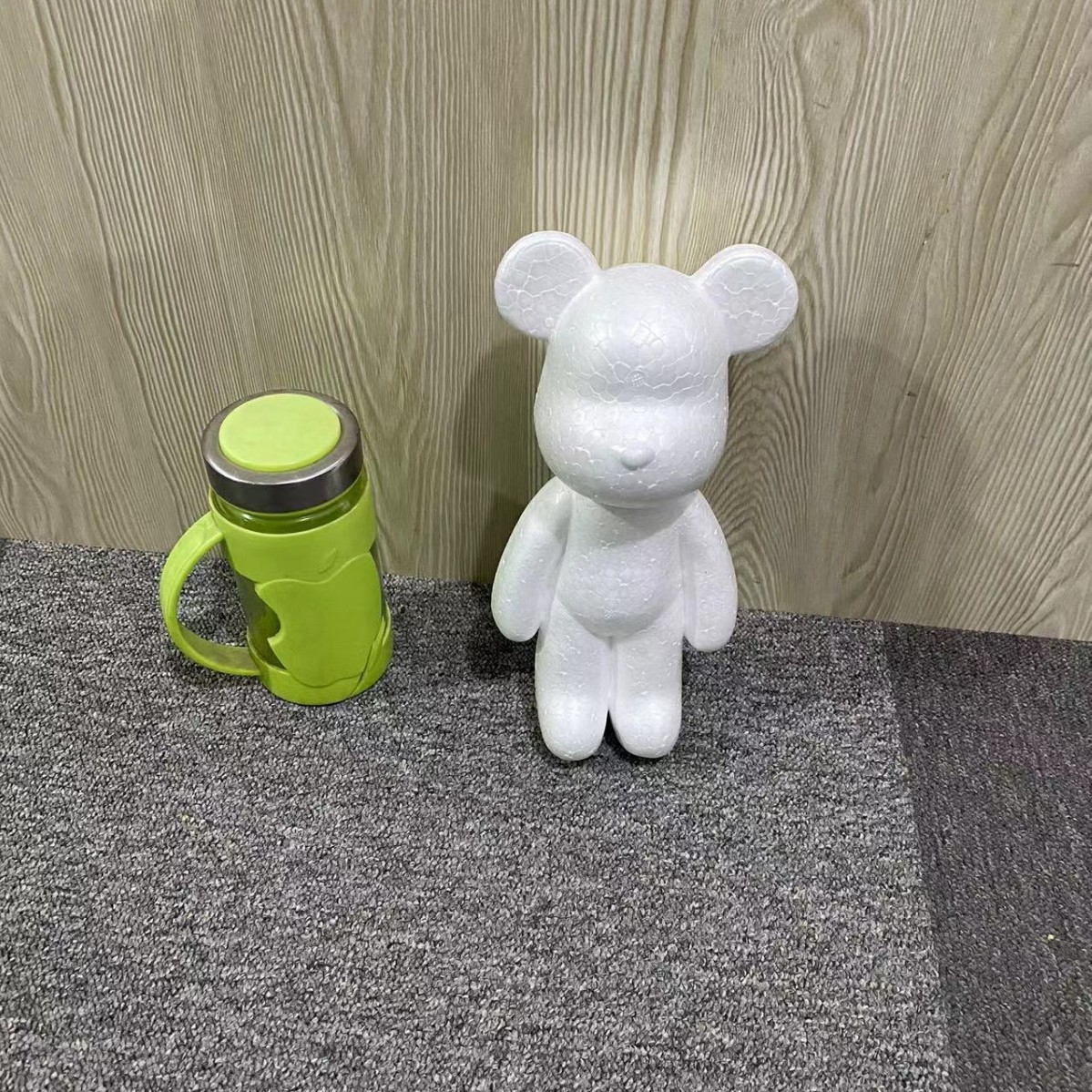 Oso de espuma directo de fábrica blanco DIY material de arreglo floral hecho a mano Día de San Valentín Rosa oso con juguete