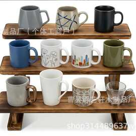 跨境新品木质收纳架马克杯收纳架蛋糕展示架化妆品置物架存储架