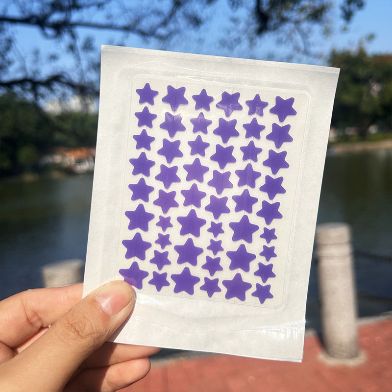 보라색 51캡슐/개 종이 비닐봉지