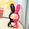 Fleece two-color rabbit girl suit