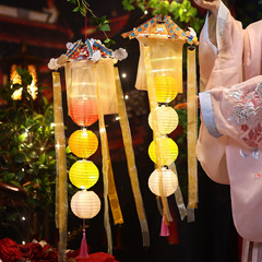 中秋节灯笼儿童手工材料包 2025新款古风汉服户外手提花灯挂饰