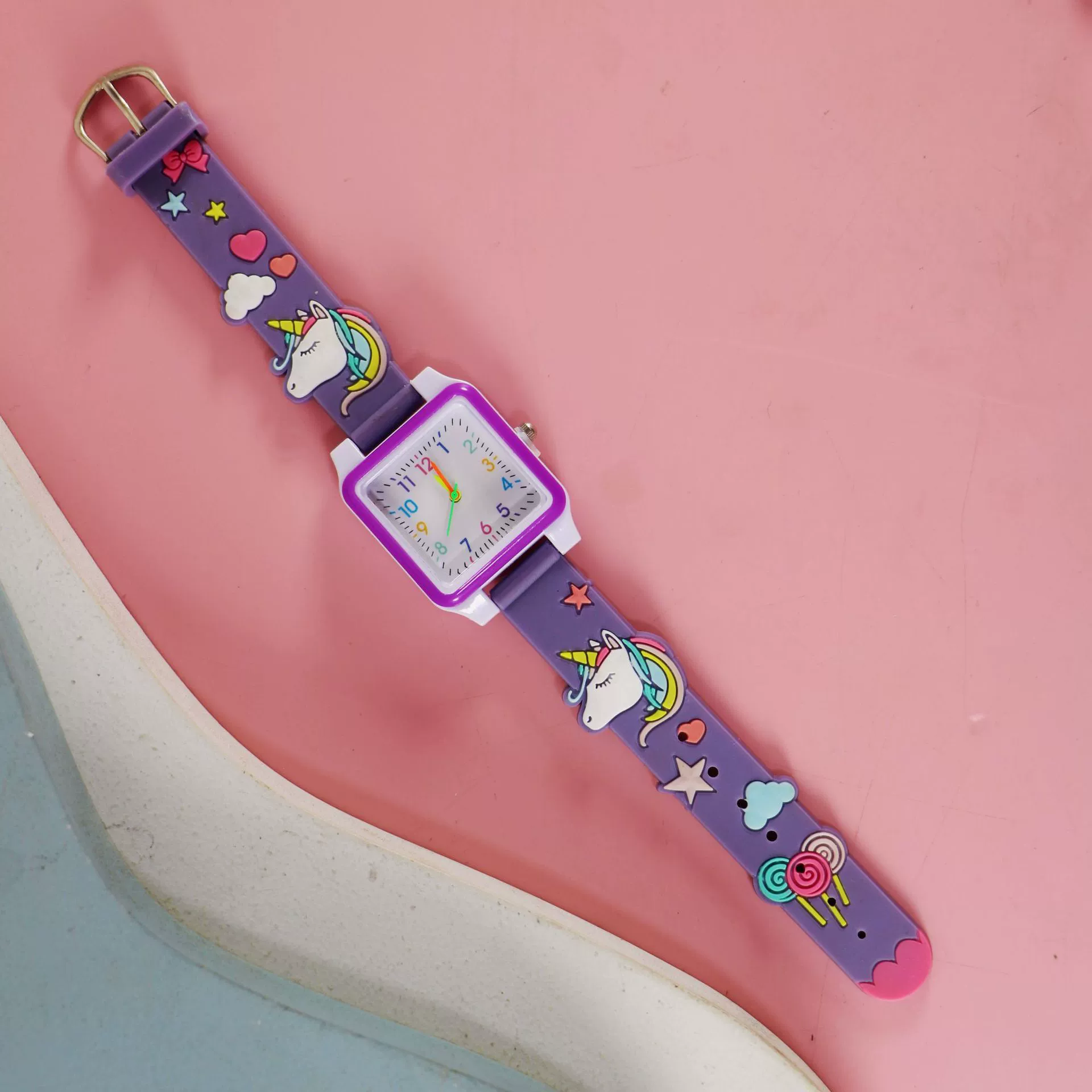 Silicone children's watch with gears, children's quartz watches