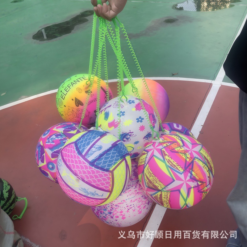 Pelota de cadena para niños, pelota de raqueta, globo colgante, pelota de fútbol, pelota de dibujos animados, pelota de sandía, juguete, puesto callejero, pelota moderna que brilla en la oscuridad