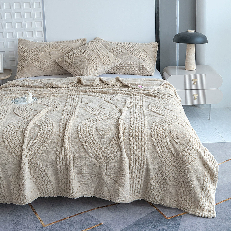 Cross-border jacquard taffeta air conditioning blanket solid color blanket office lunch break blanket sofa sleeping blanket home double blanket