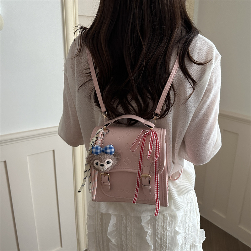 Este año, la moda de color sólido 2026 nueva tendencia de moda, mochila coreana, mochila de viaje.