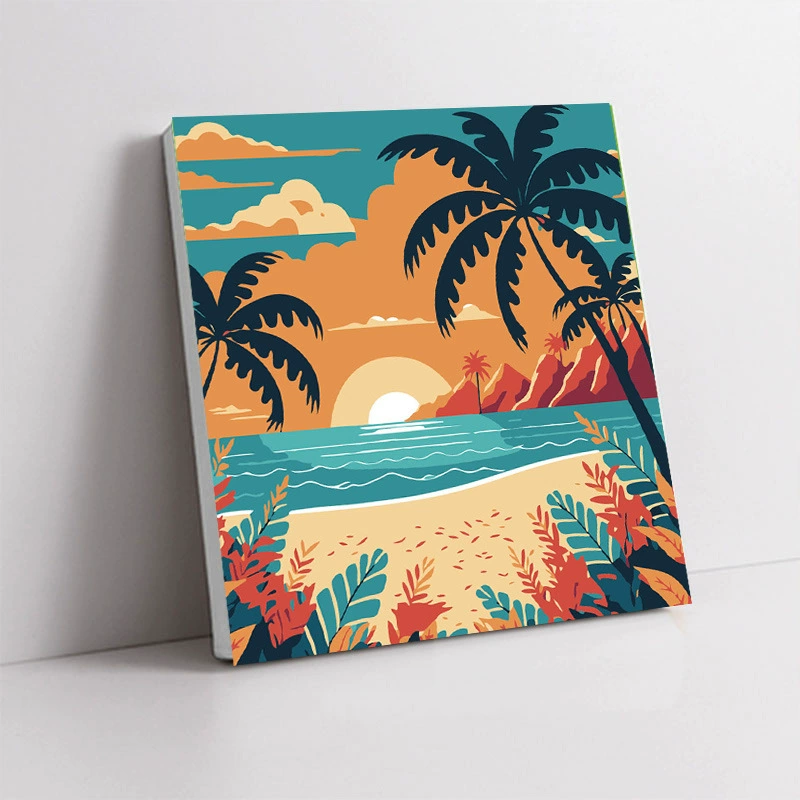 Handmade Acrylic Canvas Art Print, Square 20×20 / 30×30 cm, Sealed Backing, Giftable Designs