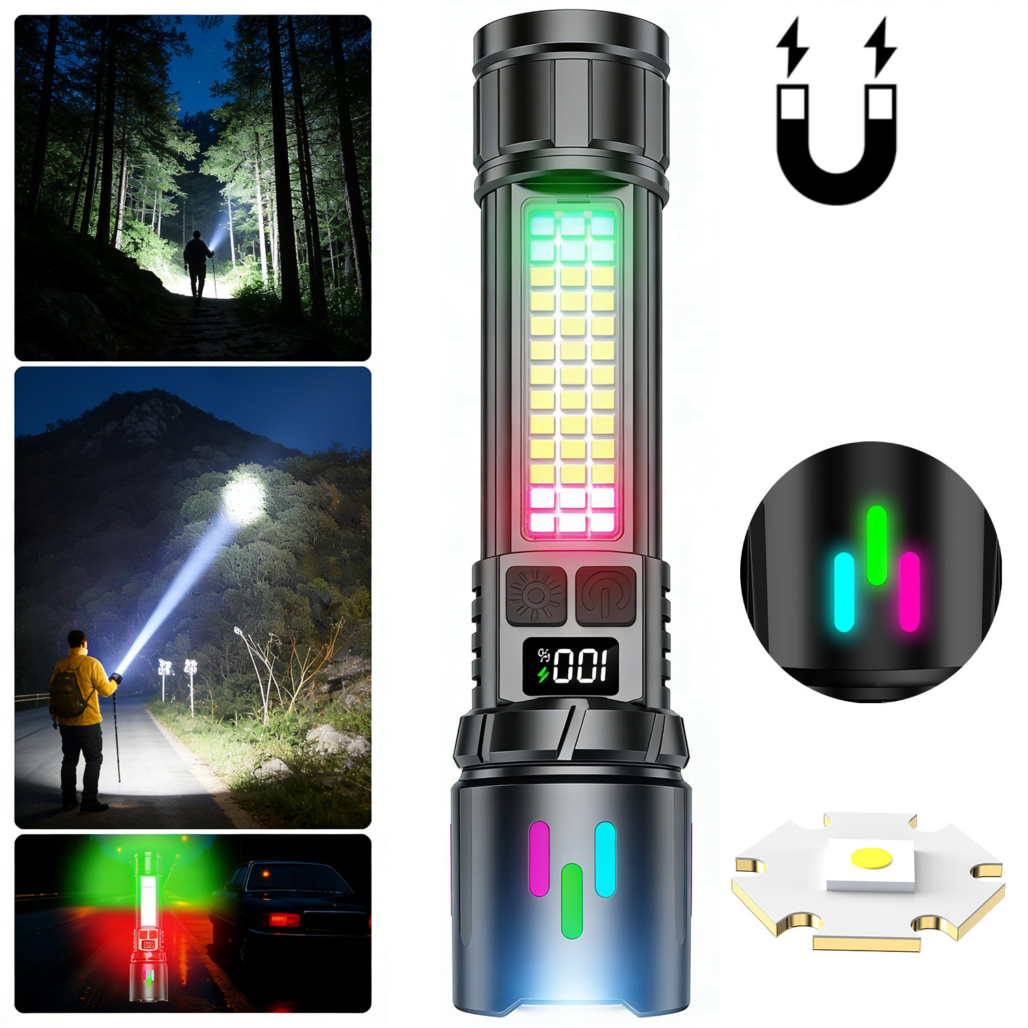 Nueva P70 transfronteriza linterna de luz fuerte recargable enfoque hogar al aire libre especial luz fuerte linterna remota al por mayor