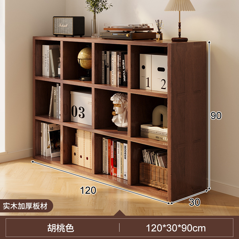 Gabinete de almacenamiento de ventana salediza de madera maciza, gabinete de rejilla, alféizar de la ventana, estantería, pequeño gabinete en el balcón, estantería de almacenamiento, estantería baja