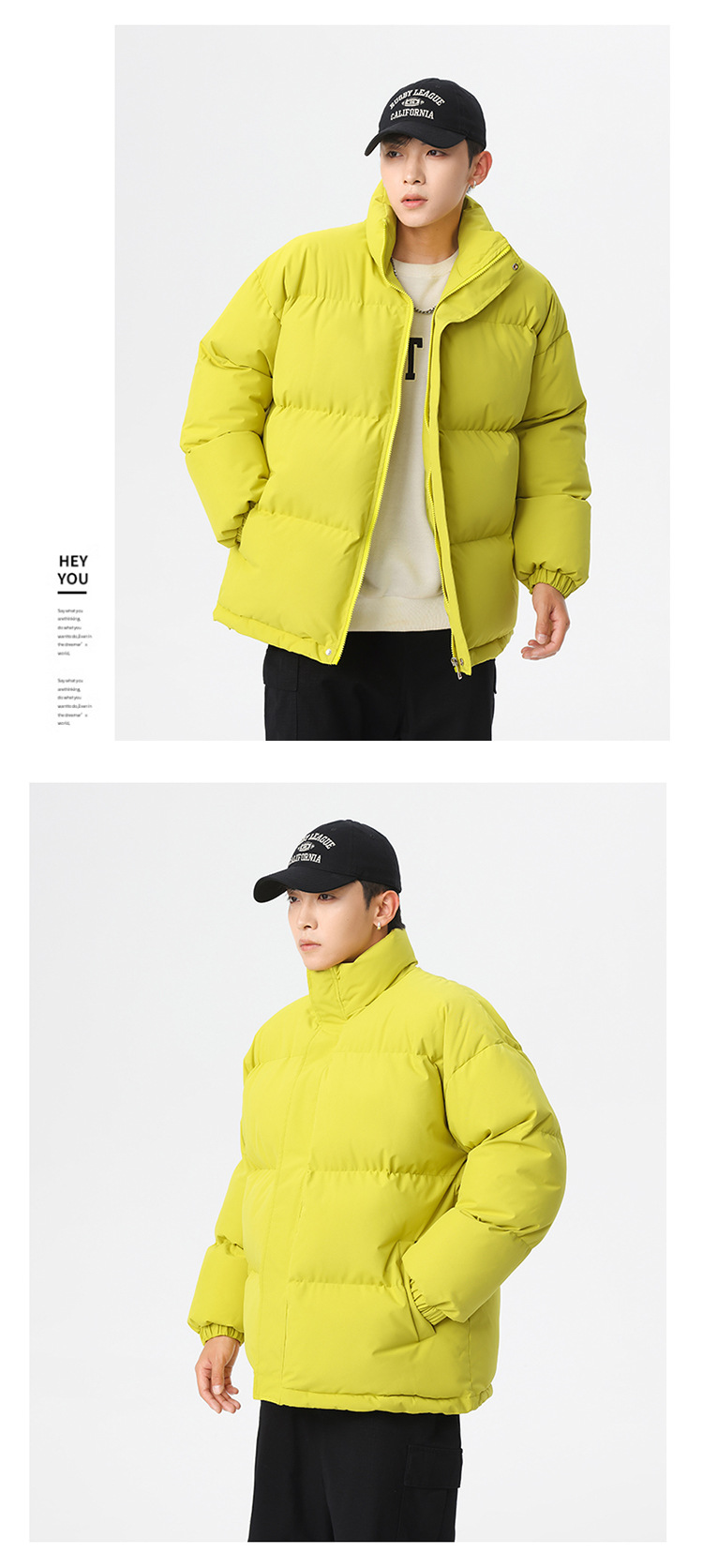 Novità invernale per uomo e donna, giacca in cotone tinta unita, ampia e comoda, da uomo_voghion.com