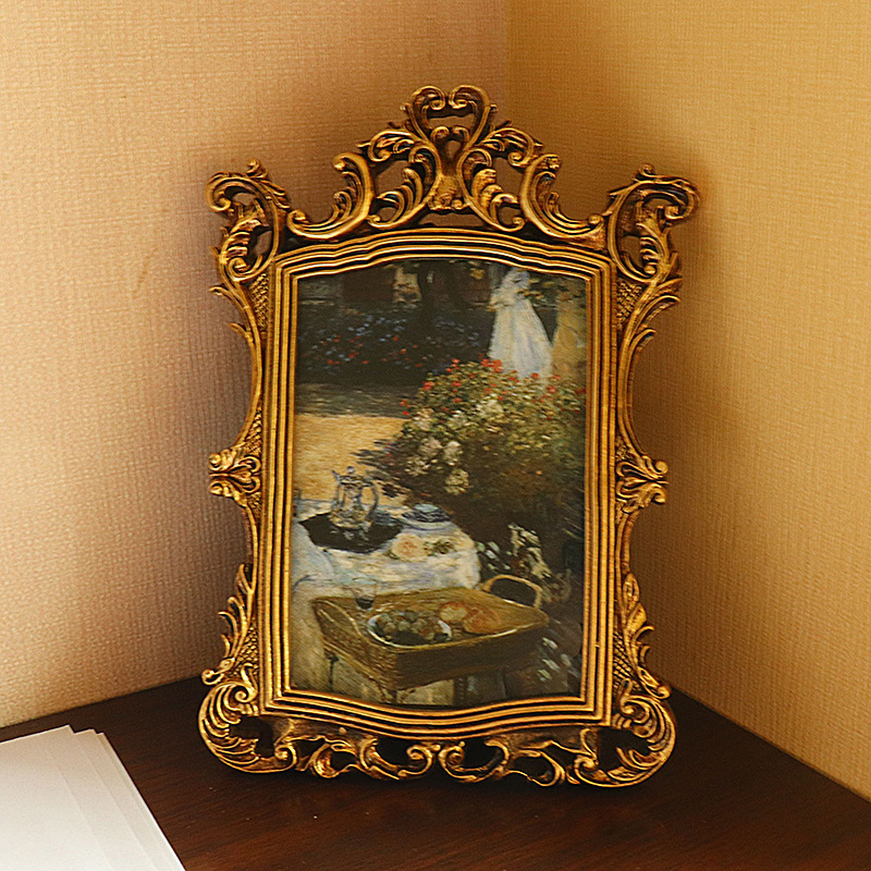 Retro European-style Hangable American-style Hollow 6-inch Photo Frame Set Table Picture Frame Retro Photo Frame Creative Home Decoration