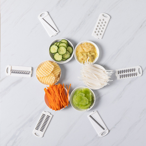Kitchen vegetable cutter, multifunctional potato peeling machine, household radish grater, slicing and shredding artifact