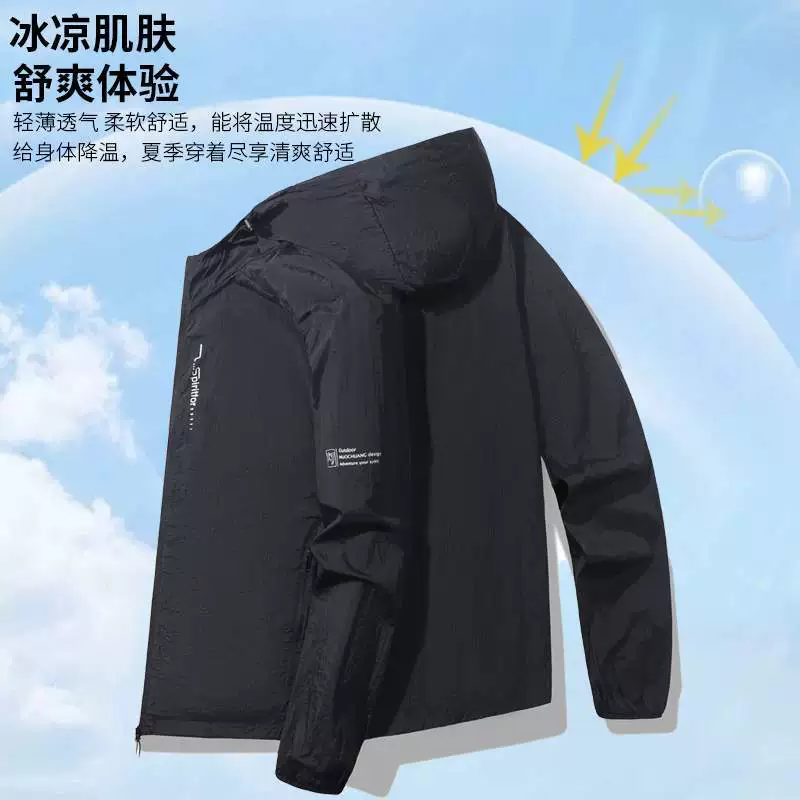 Wiletu 2025 новая мужская солнцезащитная одежда из ледяного шелка с УФ-защитой, мужская солнцезащитная одежда, мужская летняя верхняя одежда