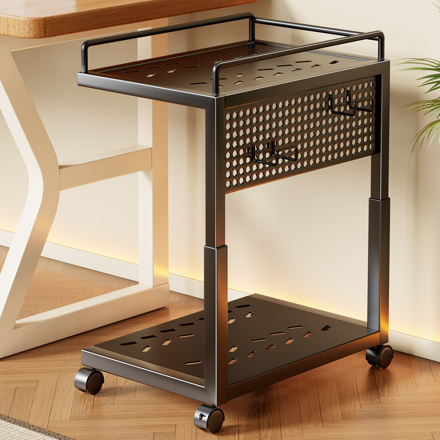 Soporte para CPU de Computadora Ajustable y Retráctil para Oficina y Hogar