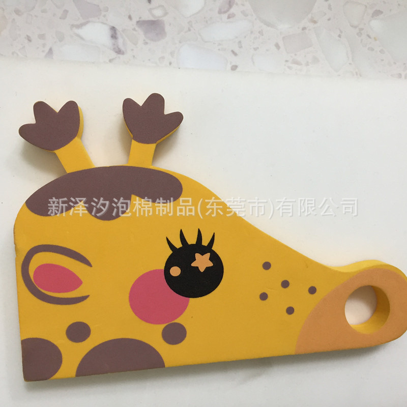 eva儿童身高墙贴3d立体量身高卡头 海绵泡棉儿童EVA长颈鹿身高尺