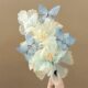 Rain falling flowers! Antique butterfly flower hairpin! New Chinese Style Hot Flower Edge Clip Hanfu Cheongsam Accessories Women's Hair