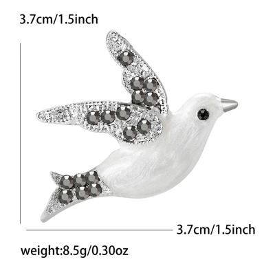 New Cartoon Alloy Enamel Peace Yaxa sancaqları - white-4879-wh