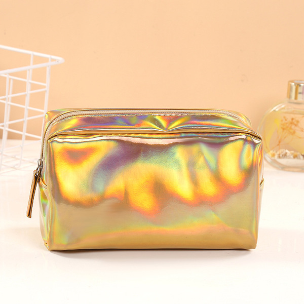 solid color handheld cosmetic bag
