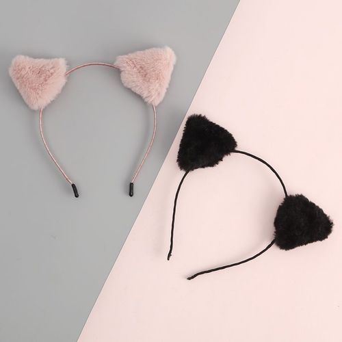 Ouyang Nana's same cute adult headband, plush cat ear headband, Korean super cute, sweet and versatile headband for women
