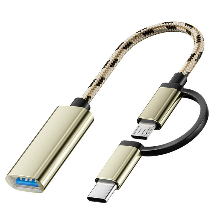 OTG адаптер кабель typec к USB конвертер USB флешка мобильный телефон передача данных двухвone адаптер