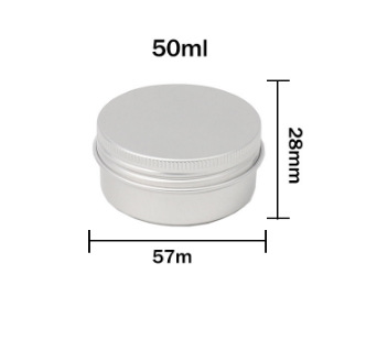 Caja de aluminio roscada de 30g, caja de aluminio sellada, empaque de crema cosmética, frasco de aluminio pequeño, frasco vacío pequeño, frasco