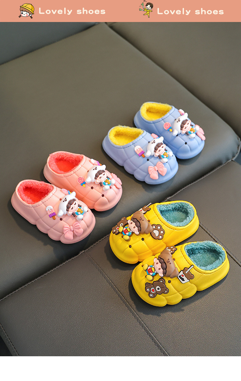 Bambini in inverno, ragazzi e ragazze, caldi neonati di peluche di età compresa tra 1 e 3 anni, borse per bambini impermeabili e pantofole di cotone_voghion.com