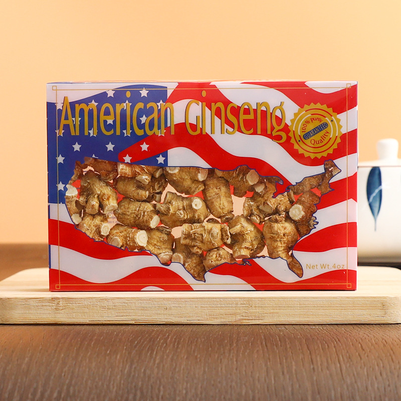 US ginseng gift box, whole piece, 5g round bead, wholesale and dropshipping, health gift, soup seasoning, nourishing