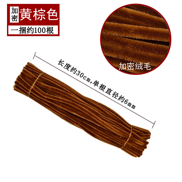 Varillas de felpa encriptadas de 42 colores, tiras para raíces de cabello, materiales populares para ramos hechos a mano, fabricante de varillas de felpa.