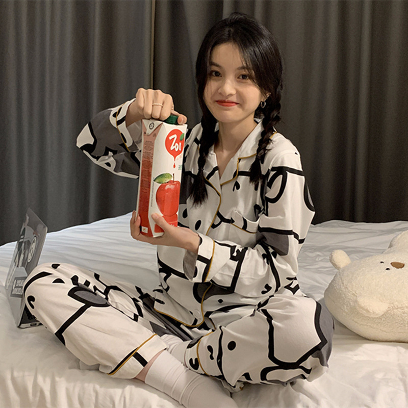 工場卸売りpyjamas日系アニメ布丁犬パジャマ女春秋綿長袖長ズボンカバー対外貿易|undefined